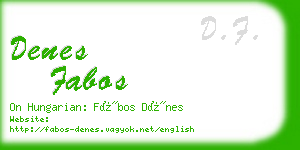 denes fabos business card